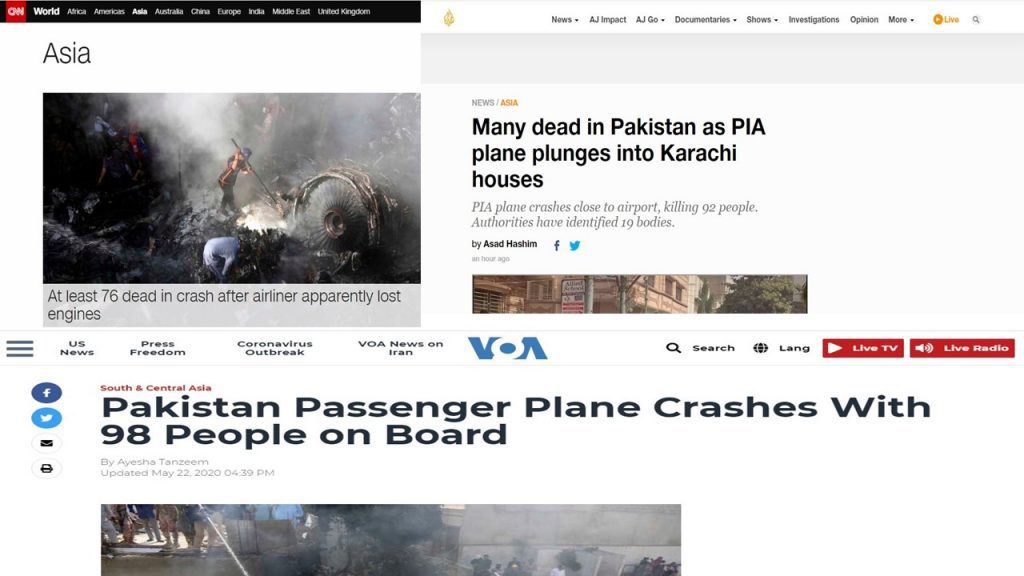 International Media on PIA Plane