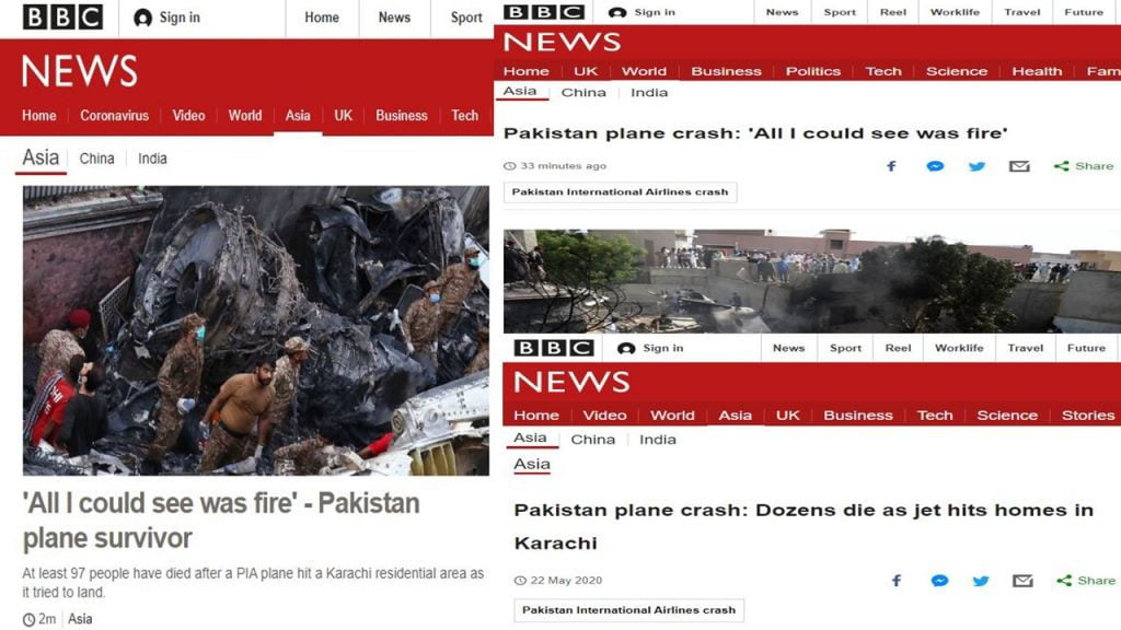 International Media on PIA Plane