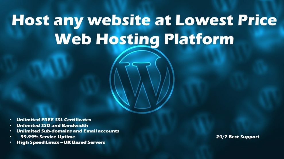 Low cost web hosting service