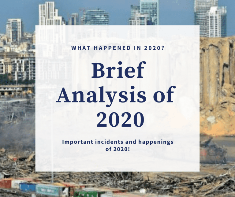 2020 at a glance - Important incidents of 2020