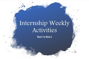 Internship Weekly Marketing Activities