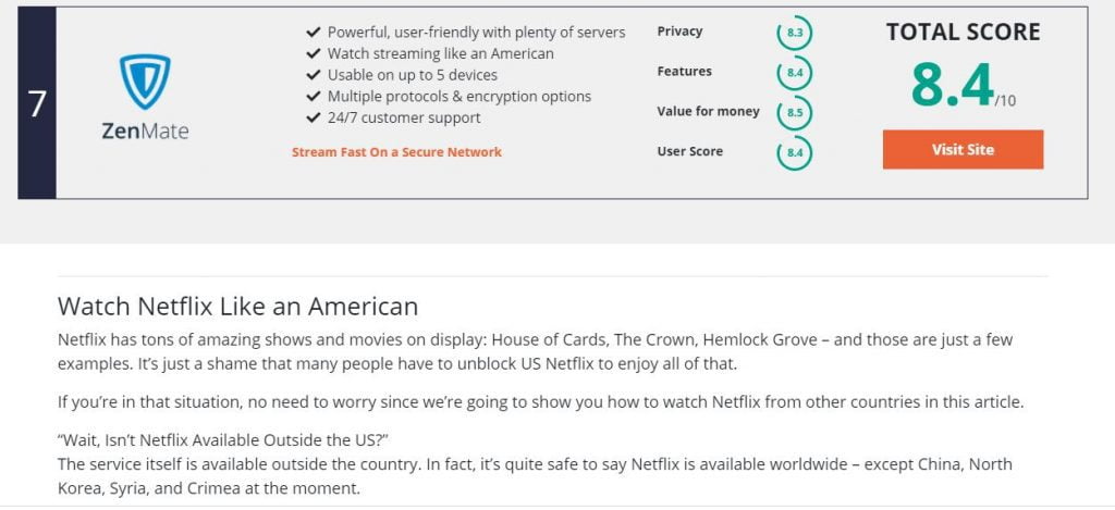 Top 5 VPNs That Can 100% Unblock US Streaming/Netflix