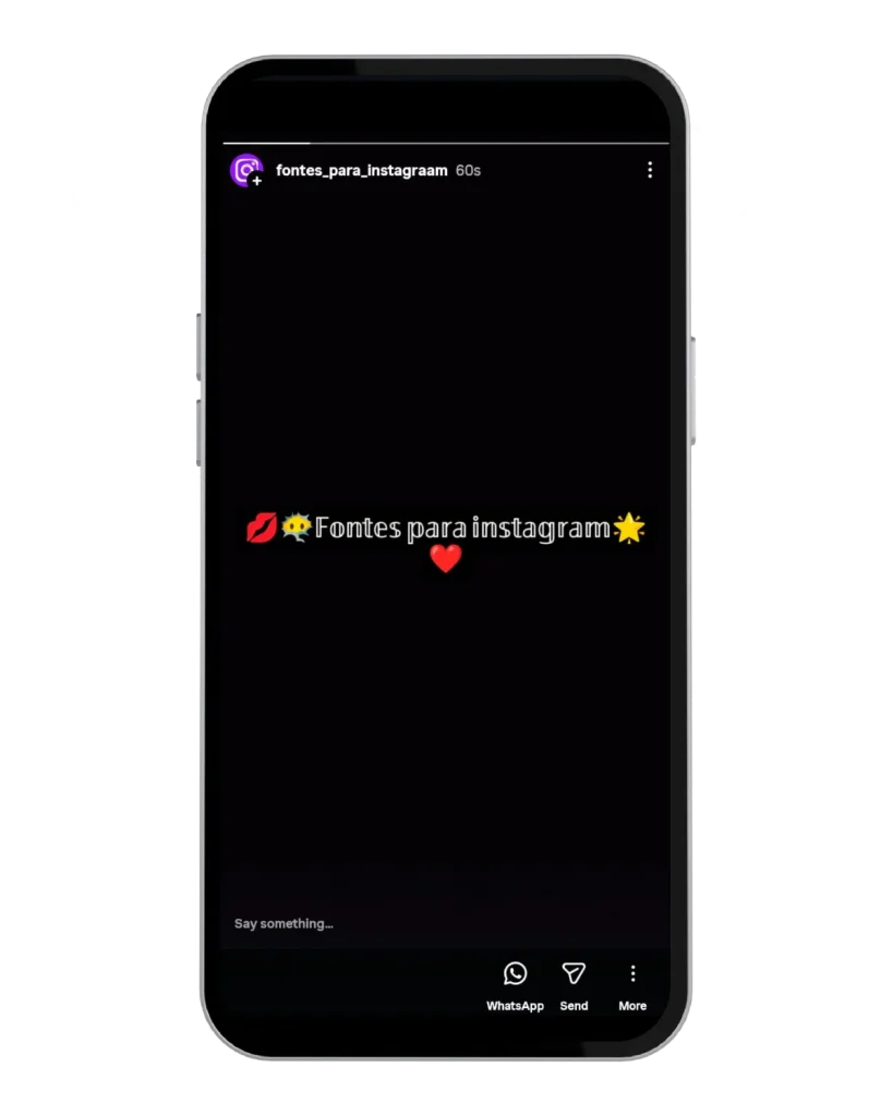 Stories e Reels com letras personalizadas