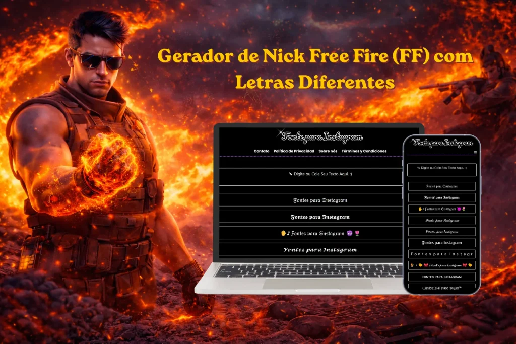 Gerador de Nick Free Fire (FF) com Letras Diferentes